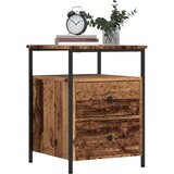 vidaXL Noćni ormarić staro drvo 44 x 45 x 60 cm od konstruiranog drva | shoptok.hr