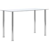  Blagovaonski stol prozirni 120 x 60 x 75 cm od kaljenog stakla | shoptok.hr