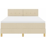  LED Box Spring Krevet s LED trakama Krema 160 x 200 cm tkanina | shoptok.hr