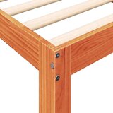  Knjižna postelja brez vzmetnice vošč. rjava 100x200 cm borovina, (21791009) | Shoptok.si