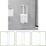 The Living Store Stojalo za brisače belo 12,5x12,5x60 cm jeklo - Stojalo Za Brisače, (21743975) | Shoptok.si