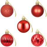  Set božićnih kuglica 100 kom. Crvena 4 cm Polistiren | shoptok.hr