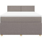  Krevet s oprugama i madracem smeđesivi 140 x 190 cm od tkanine | shoptok.hr