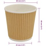 vidaXL papirnate šalice za kavu 1000 kom 4 oz 100 ml smeđe | shoptok.hr