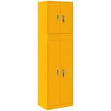  Ormarić za pohranu 2 kom. Žuta boja senfa 60 x 40 x 210 cm Slike