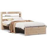  Okvir kreveta s uzglavljem 100 x 200 cm od masivne borovine | shoptok.hr