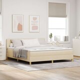 Box Spring Postelja z Vzmetnico Krem 180x200 cm Tkanina, (22081172) Cene