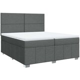  Krevet s oprugama i madracem tamnosivi 200 x 200 cm od tkanine | shoptok.hr