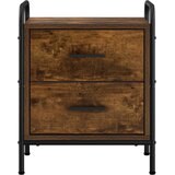  Noćni ormar 2 kom. Dimljeni hrast 40 x 30 x 50 cm | shoptok.hr