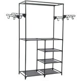  Za odjeću od čelika i netkane tkanine 87x44x158 cm crni | shoptok.hr