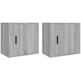  Zidni noćni ormarići 2 kom Boja sivog hrasta sonome 50x30x47 cm | shoptok.hr