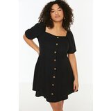 Trendyol ženska haljina Curve Black Buttoned | ePonuda.com