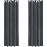  Zavjese za zamračivanje 2 pcs Svijetlo siva 140 x 260 cm Baršun | shoptok.hr