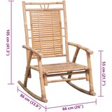  Stolica za ljuljanje od bambusa s jastukom | shoptok.hr