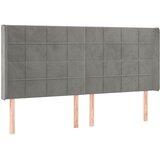  LED uzglavlje svjetlosivo 203 x 16 x 118/128 cm baršunasto | shoptok.hr