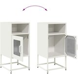 vidaXL Nočna omarica Bela 36x39x78 cm Hladno valjano jeklo | Shoptok.si