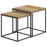  Četvrtasti stolić 2 kom - hrast / crne noge | shoptok.hr