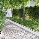 vidaXL Robniki za trato 20 pcs Bela 103 x 0,05 x 22 cm Jeklo | Shoptok.si