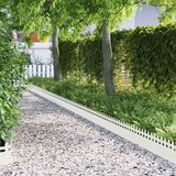 vidaXL Rubnjaci za travnjak 20 pcs Bijelo 103 x 0,05 x 22 cm Čelik | shoptok.hr