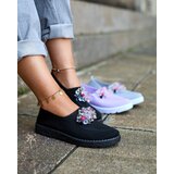 Resti Black women's fabric moccasins with crystals Fezens | shoptok.hr