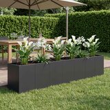  Vrtna saksija Crna 280 x 40 x 60 cm Čelična vrata | shoptok.hr