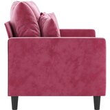  Dvosjed crvena boja vina 120 cm baršunasti | shoptok.hr