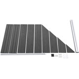  Set panela za ogradu WPC 1830 x (105 - 186) cm crni | shoptok.hr