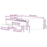  Konstrukcija postelje Star les 193 x 78 x 50 cm Konstruiran les, (5000128353) | Shoptok.si