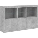 vidaXL Komoda z LED lučkami betonsko siva 162x37x100 cm | Shoptok.si
