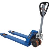 eurokraft pro paletni dvižni voziček, kolesa iz poliuretana, z vozno in parkirno zavoro, dolžina vilic 1150 mm | Shoptok.si