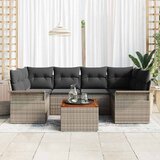  Sjedeća garnitura za vrt 7 kom. Siva poliratan | shoptok.hr