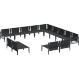 vidaXL Vrtna sedežna garnitura 13 pcs Antracitna Jeklo | Shoptok.si