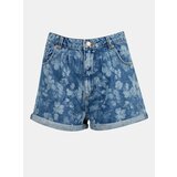 TALLY WEiJL Blue Patterned Denim Shorts - Women Cene
