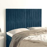  Uzglavlje tamnoplavo 144x5x118/128 cm baršunasto | shoptok.hr