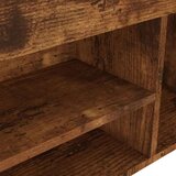 vidaXL Klop za čevlje z blazino dimljeni hrast 80x30x47 cm iverna pl. | Shoptok.si