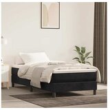  Box spring postelja z vzmetnico črna 80x200 cm žamet | Shoptok.si