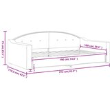  Dnevni ležaj svjetlosivi 100x190 cm tkanina | shoptok.hr