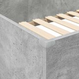  Postelja na podstrešju z mizo Betonsko siva 80 x 200 cm, (5000137061) | Shoptok.si