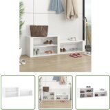 The Living Store Omarica za čevlje visok sijaj bela 150x35x45 cm inženirski les - Omarica Za Čevlje, (21744523) Cene