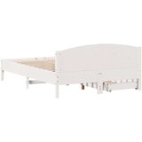 vidaXL Okvir kreveta bez madraca bijeli 150x200 cm od masivne borovine | shoptok.hr