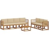  Set vanjskih sofa s jastukom 8 pcs Prirodna i bež | Eponuda.ba
