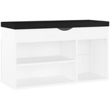Maison Chic Klop za čevlje - Sedež za čevlje z blazino bela 80x30x47 cm inženirski les, (21778148) | Shoptok.si