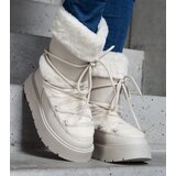 Gemre Light beige insulated lace-up snow boots decorated with fur Istiss | Eponuda.ba