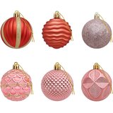  Set božićnih kuglica 36 kom. Ružičasta i roza Promjer 6 cm | shoptok.hr
