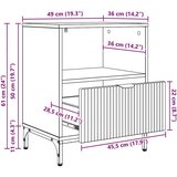 vidaXL Noćni ormarići s ladicama 2 pcs sonoma hrast 49 x 36 x 61 cm | shoptok.hr