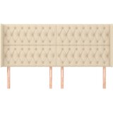  Uzglavlje s ušima krem 203x16x118/128 cm od tkanine | Eponuda.ba
