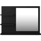 vidaXL Kupaonsko ogledalo crno 60 x 10,5 x 45 cm od iverice | shoptok.hr
