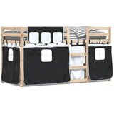  na kat sa zavjesama bijelo-crni 80 x 200 cm od borovine | shoptok.hr