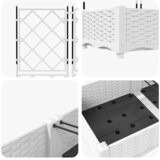  Vrtna saksija 3 pcs Bijeli 120 x 40 x 125,5 cm Plastika | shoptok.hr