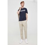 Hugo Bombažna kratka majica mornarsko modra barva | Shoptok.si